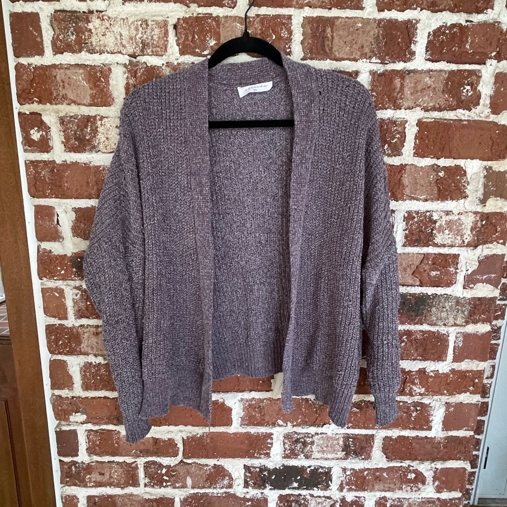 Cozy Purple Women's Chenille cardigan Sweater